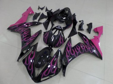 Cheap 2004-2006 Yamaha YZF R1 Motorcycle Fairings - Glossy Black Pink Flame Canada