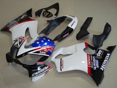Cheap 2004-2007 Honda CBR600 F4i Motorcycle Fairings - White Red Blue Glossy Black Star Lee Carrera Canada