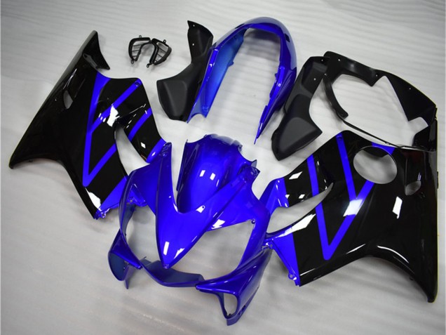 2004-2007 Honda CBR600 F4i Motorcycle Fairing Kits - Blue Glossy Black Canada