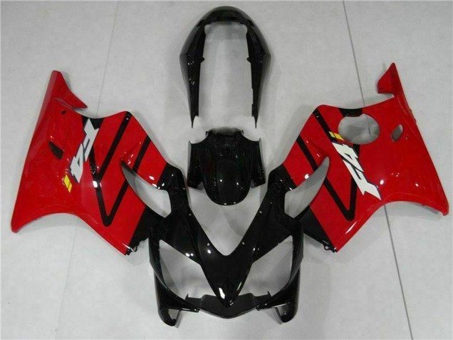 2004-2007 Honda CBR600 F4i Bike Fairings - Red Glossy Black Canada