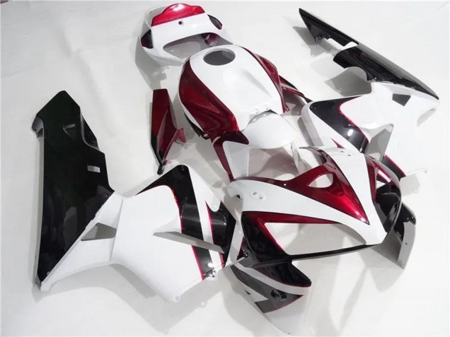 2005-2006 Honda CBR600RR Motorcycle Fairings Kits - White Red Black Canada