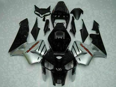 Cheap 2005-2006 Honda CBR600RR Motorcycle Fairings - Glossy Black Silver Canada