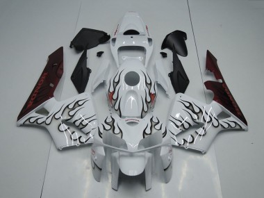 Cheap 2005-2006 Honda CBR600RR Motorcycle Fairing - White Black Flame Canada