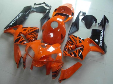 Cheap 2005-2006 Honda CBR600RR Motorcycle Fairings - Orange Black Flame Canada