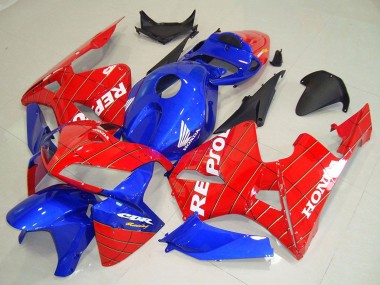 Cheap 2005-2006 Honda CBR600RR Motorcycle Fairings - Blue Red Spider Man Repsol Canada