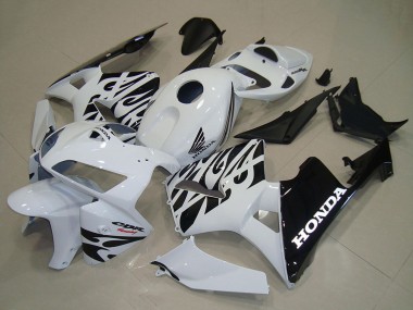 Cheap 2005-2006 Honda CBR600RR Motorcycle Fairings - White Black Flame Canada
