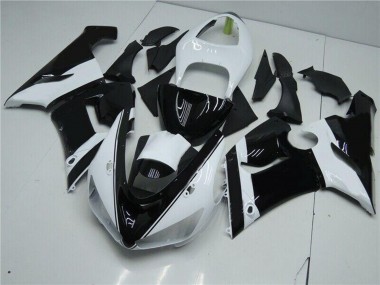 Cheap 2005-2006 Kawasaki ZX6R Motorcycle Fairings - White Glossy Black Canada