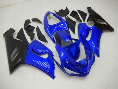 Cheap 2005-2006 Kawasaki ZX6R Motorcycle Fairings - Blue Matte Black Canada