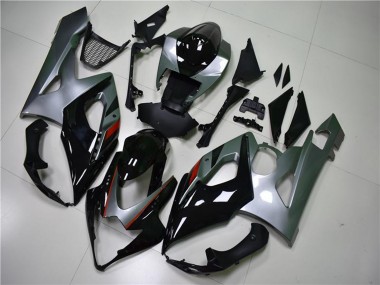 Cheap 2005-2006 Suzuki GSXR 1000 Motorcycle Fairing - Glossy Black Silver Canada