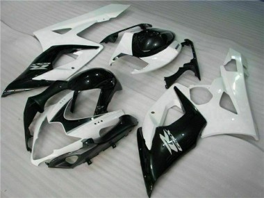 Cheap 2005-2006 Suzuki GSXR 1000 Motorcycle Fairings - White Glossy Black Canada