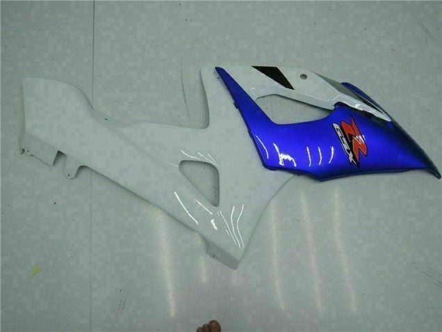 2005-2006 Suzuki GSXR 1000 Motorcycle Fairing - White Blue Glossy Black Canada