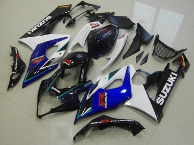 Cheap 2005-2006 Suzuki GSXR 1000 Motorcycle Fairings - White Blue Glossy Black Canada
