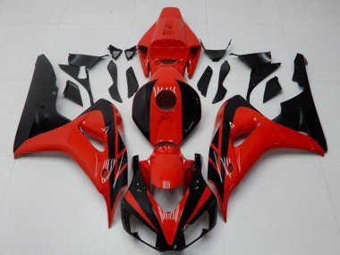 Cheap 2006-2007 Honda CBR1000RR Motorcycle Fairings Kits - Red Glossy Black Canada