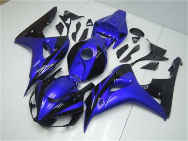 Cheap 2006-2007 Honda CBR1000RR Motorcycle Fairing Kits - Blue Glossy Black Canada