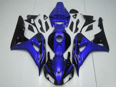 Cheap 2006-2007 Honda CBR1000RR Motorcycle Fairing Kits - Blue Glossy Black Canada