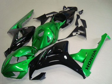Cheap 2006-2007 Honda CBR1000RR Motorcycle Fairings - Green Glossy Black Canada