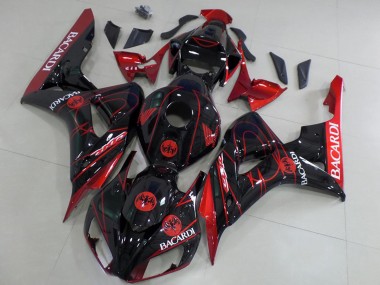 Cheap 2006-2007 Honda CBR1000RR Motorcycle Fairings - Red Glossy Black Bacardi Canada