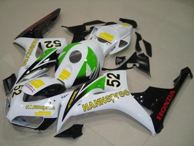 Cheap 2006-2007 Honda CBR1000RR Motorcycle Fairings - White Green Yellow Glossy Black Hannspree 52 Canada