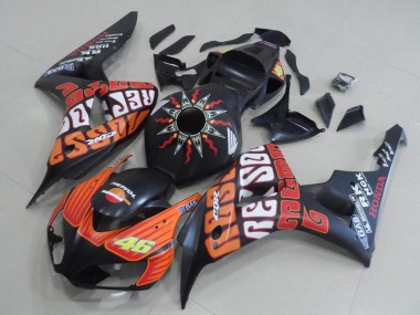 Cheap 2006-2007 Honda CBR1000RR Motorcycle Fairings - Matte Black Orange Rossi 46 Canada