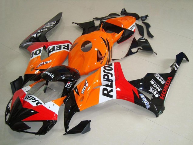 2006-2007 Honda CBR1000RR Motorcycle Fairings - Orange White Red Glossy Black New Repsol Canada