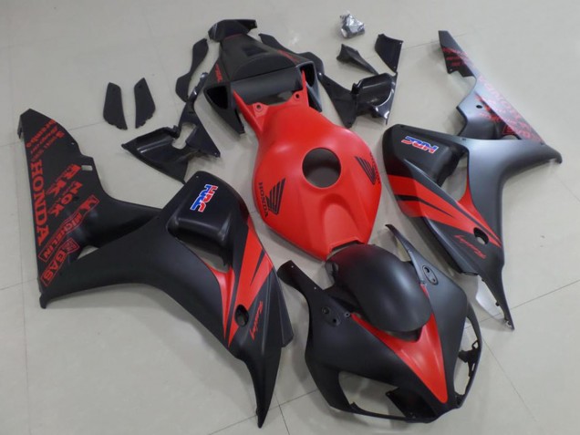 2006-2007 Honda CBR1000RR Motorcycle Fairing - Red Matte Black Canada