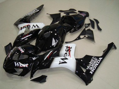 Cheap 2006-2007 Honda CBR1000RR Motorcycle Fairings - Glossy Black White West Canada