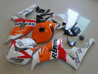 Cheap 2006-2007 Honda CBR1000RR Motorcycle Fairing - Orange White Red Glossy Black Repsol Canada