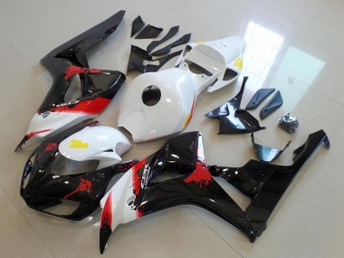 Cheap 2006-2007 Honda CBR1000RR Bike Fairings - White Red Glossy Black Canada