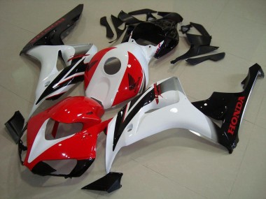 Cheap 2006-2007 Honda CBR1000RR Motorcycle Fairings Kit - White Red Glossy Black Canada