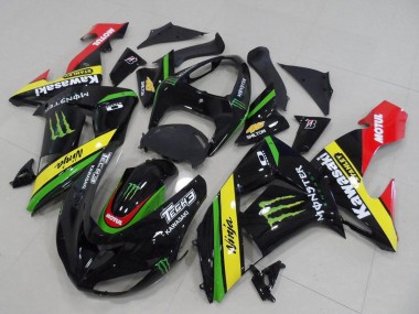 Cheap 2006-2007 Kawasaki ZX10R Motorcycle Fairings - Glossy Black Red Yellow Green Monster Canada