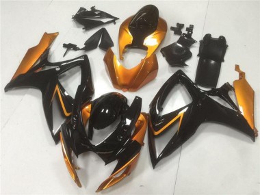 Cheap 2006-2007 Suzuki GSXR 600/750 Motorcycle Fairings - Orange Glossy Black Canada