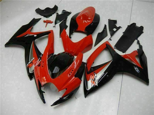 2006-2007 Suzuki GSXR 600/750 Motorcycle Fairings - Red Glossy Black Canada