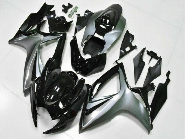 Cheap 2006-2007 Suzuki GSXR 600/750 Motorcycle Fairings - Silver Glossy Black Canada