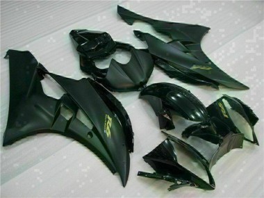 Cheap 2006-2007 Yamaha YZF R6 Motorcycle Fairings - Glossy Black Matte Black Gold Decals Canada