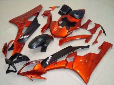 Cheap 2006-2007 Yamaha YZF R6 Motorcycle Fairing Kits - Orange Matte Black Canada