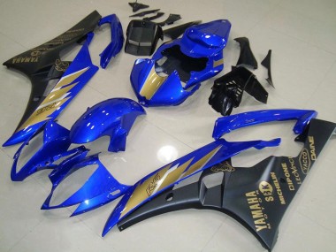 Cheap 2006-2007 Yamaha YZF R6 Motorcycle Fairings - Blue Gold Matte Black Canada