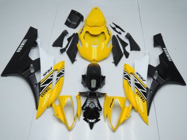 Cheap 2006-2007 Yamaha YZF R6 Motorcycle Fairings - Yellow White Black OEM Style Canada