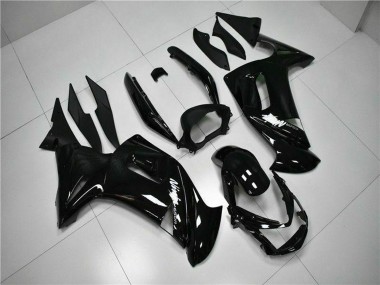 Cheap 2006-2008 Kawasaki EX650 Motorcycle Fairings - Glossy Black White Canada