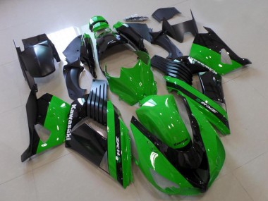 Cheap 2006-2011 Kawasaki ZX14R ZZR1400 Motorcycle Fairings - Green Glossy Black Canada