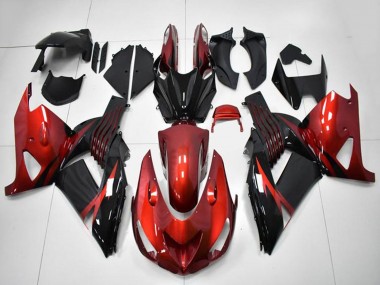 Cheap 2006-2011 Kawasaki ZX14R ZZR1400 Motorcycle Fairings - Red Black Canada