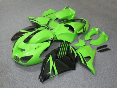 Cheap 2006-2011 Kawasaki ZX14R ZZR1400 Motorcycle Fairing - Green Glossy Black Canada