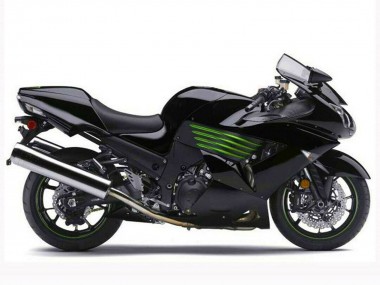 Cheap 2006-2011 Kawasaki ZX14R ZZR1400 Motorcycle Fairings - Glossy Black Green Canada