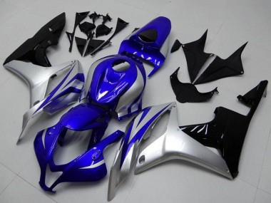 Cheap 2007-2008 Honda CBR600RR Motorcycle Fairings - Silver Blue Glossy Black OEM Style Canada
