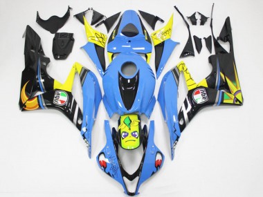 Cheap 2007-2008 Honda CBR600RR Motorcycle Fairings - Light Blue Yellow Glossy Black Shark Canada