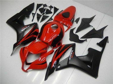 Cheap 2007-2008 Honda CBR600RR Motorcycle Fairings - Red Matte Black with Decals Canada