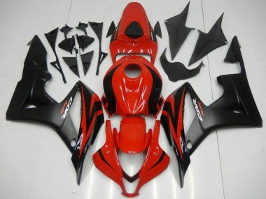 Cheap 2007-2008 Honda CBR600RR Motorcycle Fairings - Red Matte Black with Decals Canada
