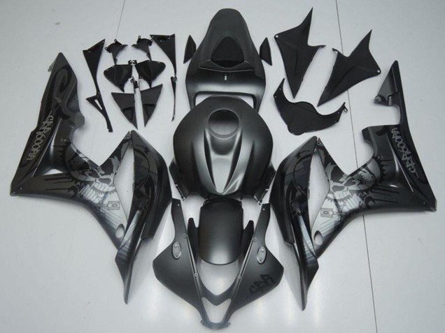 2007-2008 Honda CBR600RR Motorcycle Fairings - Matte Black Graffiti Canada