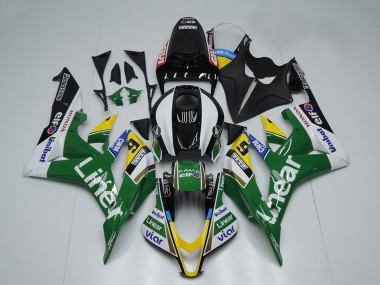 Cheap 2007-2008 Honda CBR600RR Motorcycle Fairings - Green White Glossy Black Liner Canada