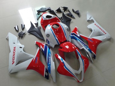 Cheap 2007-2008 Honda CBR600RR Motorcycle Fairings - White Red Light Blue HRC Canada