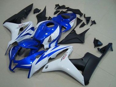 Cheap 2007-2008 Honda CBR600RR Motorcycle Fairings - White Blue Matte Black Canada